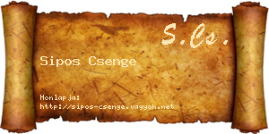 Sipos Csenge névjegykártya
